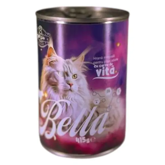 Conserva pentru pisici Bella cu vita 415 gr