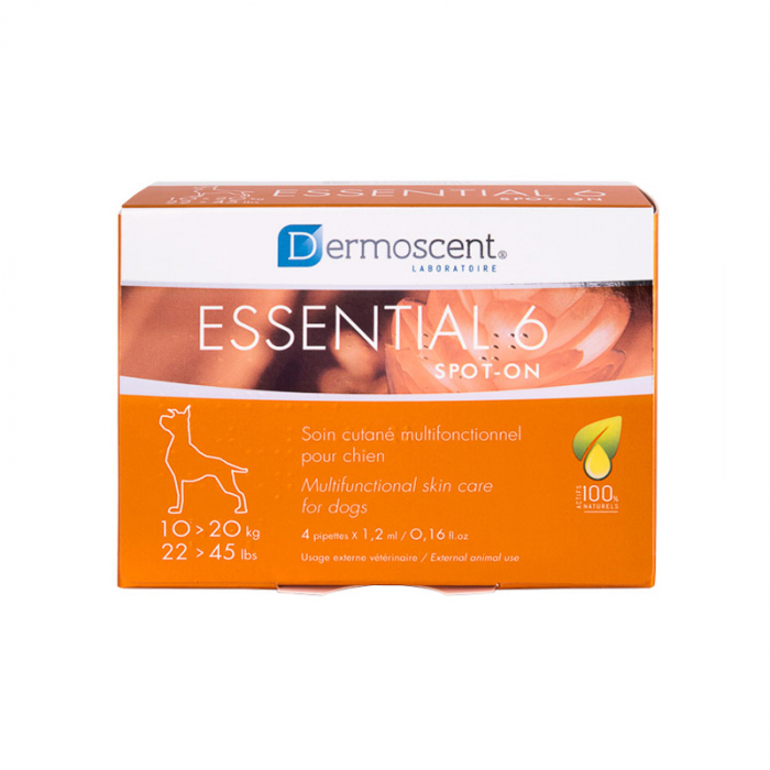 Dermoscent Essential 6 pentru caini ( 20 - 40 kg ) x 4 pipete