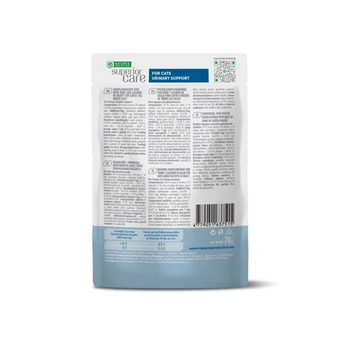 Gustari pentru pisici N.P. Superior Care Urinary Support cu ton & somon 70 gr [2]