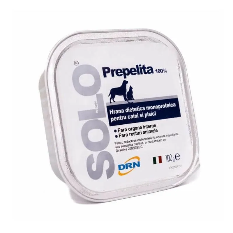 Hrana dietetica monoproteica pentru caini  pisici Solo cu preprelita