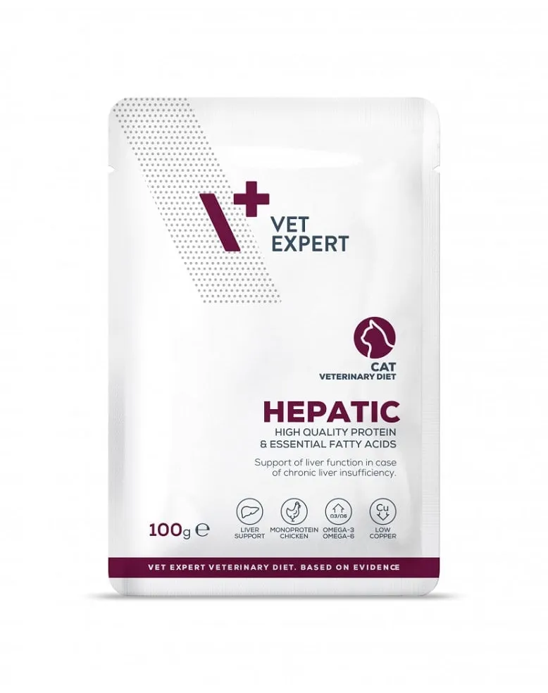 Hrana dietetica pentru pisici Hepatic VetExpert 100 gr