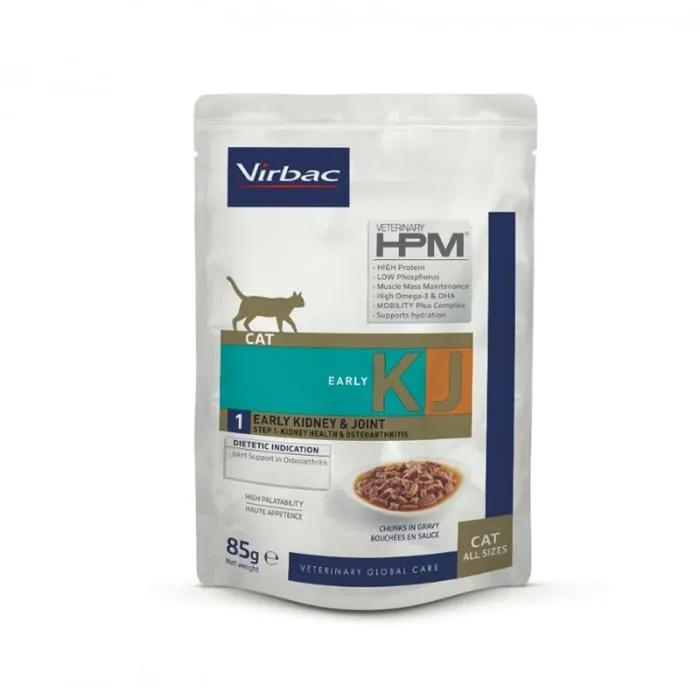 Hrana dietetica pentru pisici Virbac HPM KJ1 Early Kidney  Joint 85 gr