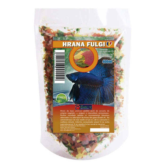 Hrana pentru pesti Exo Fulgi 400 ml