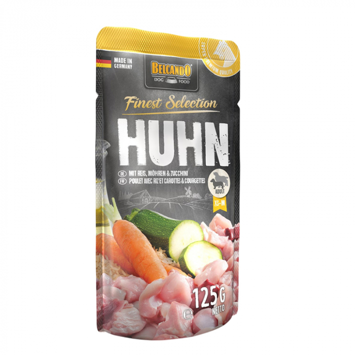 Hrana umeda pentru caini Belcando cu pui  morcov 125 gr