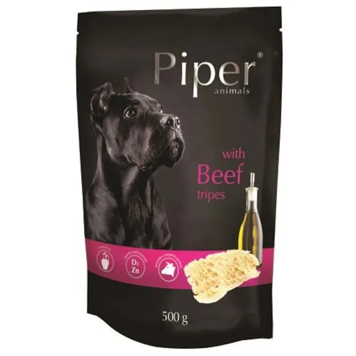 Hrana umeda pentru caini Piper Adult cu burta de vita  sfecla rosie 500 gr