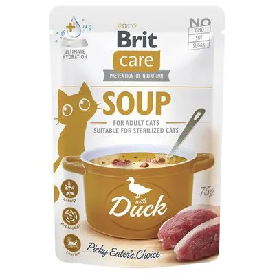Hrana umeda pentru pisici Brit Care Soup cu rata 75 gr