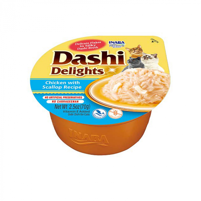 Hrana umeda pentru pisici Ciao Dashi Delights cu pui & scoici 70 gr [2]