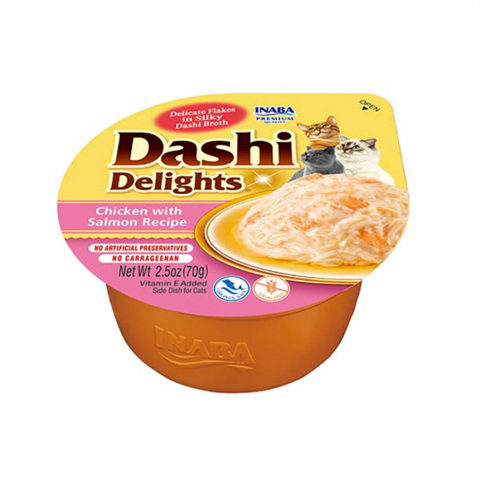 Hrana umeda pentru pisici Ciao Dashi Delights cu pui & somon 70 gr [2]