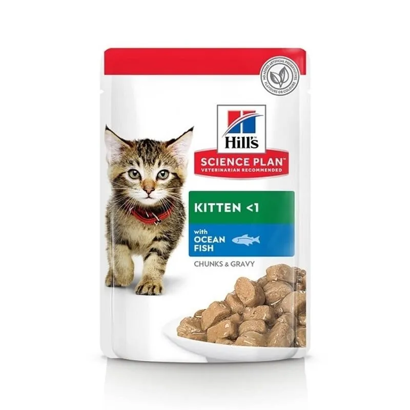 Hrana umeda pentru pisici Hill s Kitten cu peste oceanic 85 gr