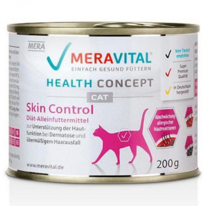 Hrana dietetica pentru pisici Mera Vital Diet Skin Control 200 gr