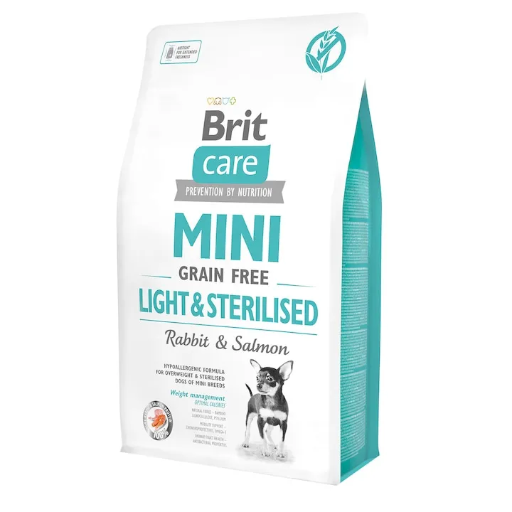 Hrana uscata pentru caini Brit Care GF Mini Light  Sterilised 2 Kg