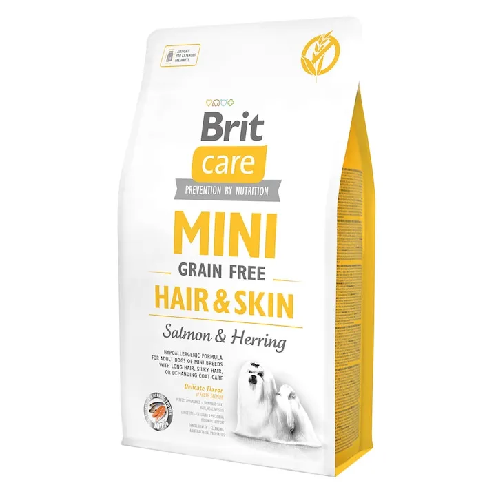 Hrana uscata pentru caini Brit Care Grain Free Mini Adult Hair  Skin