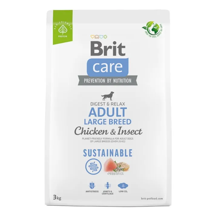Hrana uscata pentru caini Brit Care Sustainable Adult Large Breed 3 kg