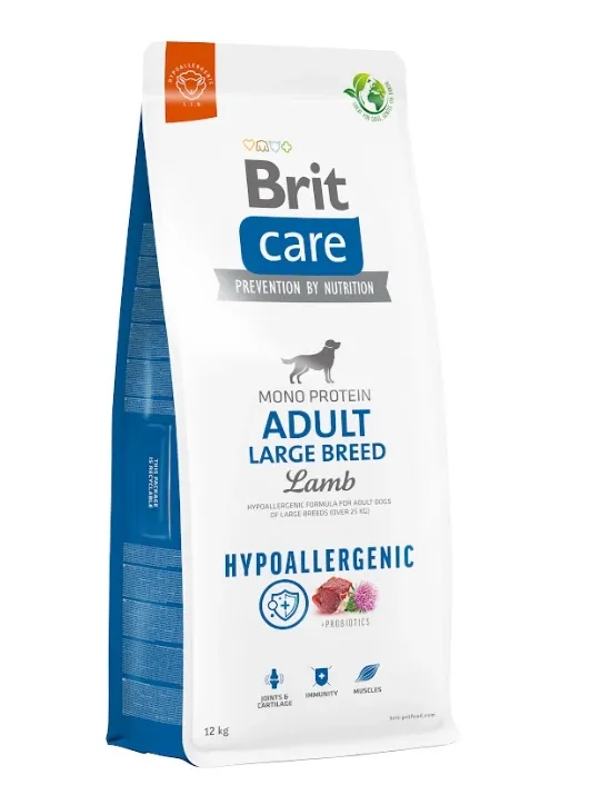 Hrana uscata pentru caini Brit Hypoallergenic Adult Large Breed cu miel 12 kg