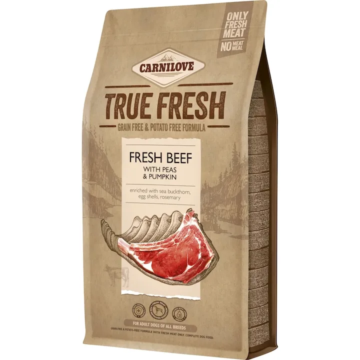 Hrana uscata pentru caini Carnilove True Fresh Adult cu vita 1,5 kg