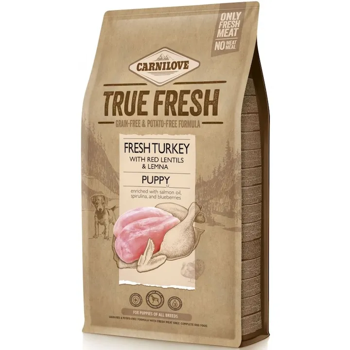 Hrana uscata pentru caini Carnilove True Fresh Puppy cu curcan 1,4 kg