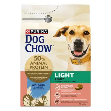 Hrana uscata pentru caini Dog Chow Adult Light cu curcan 2,5 kg [2]