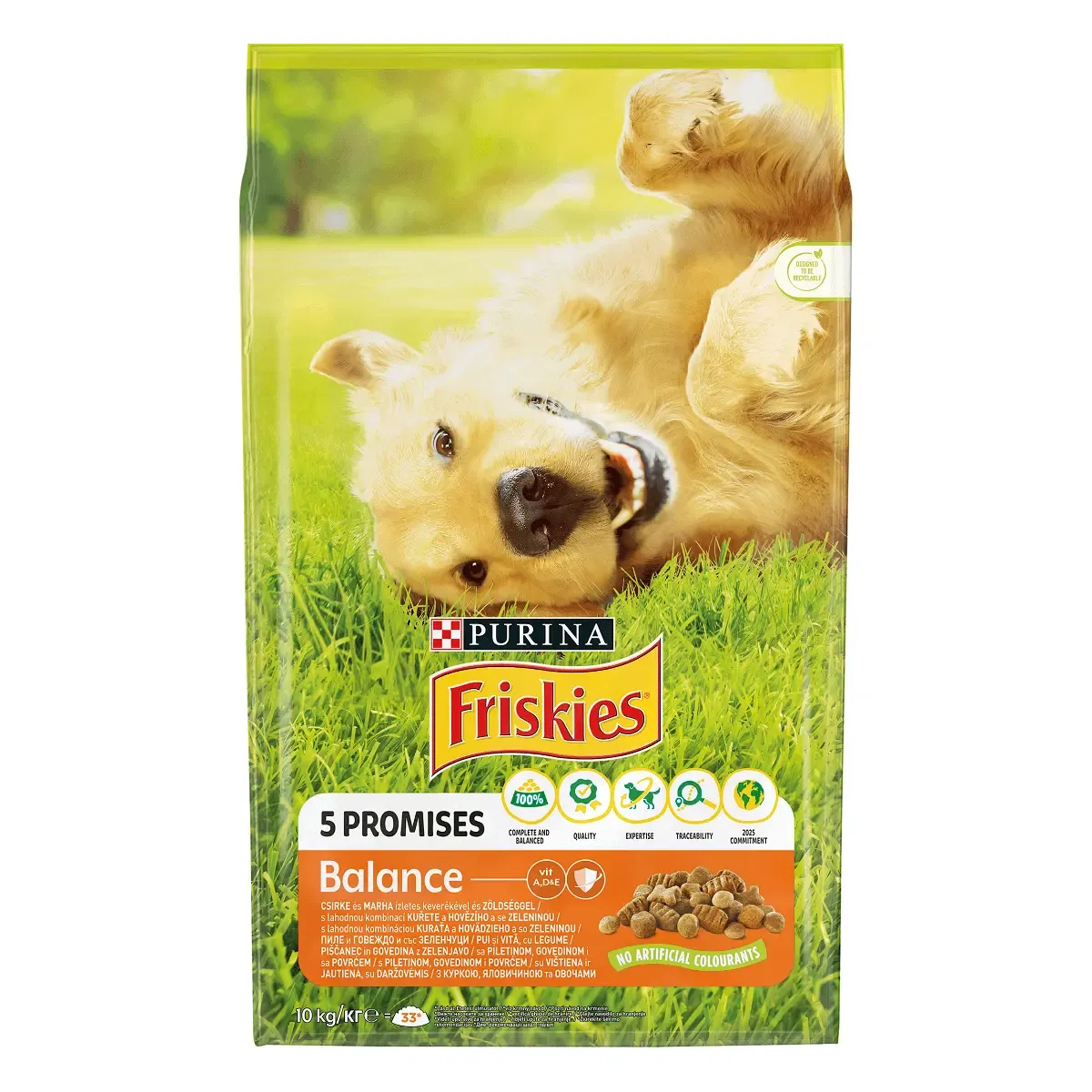 Hrana uscata pentru caini Friskies Balance cu pui  legume 10 kg