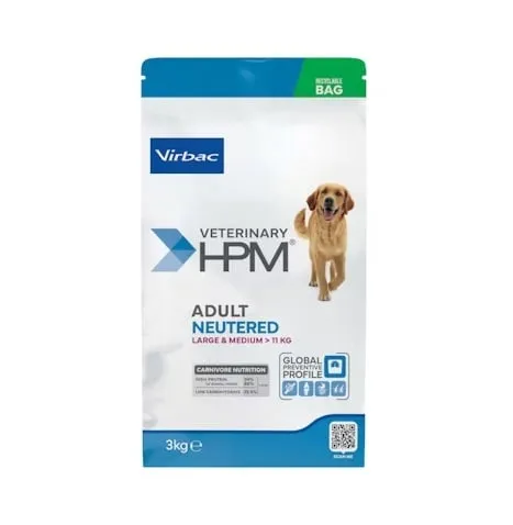 Hrana uscata pentru caini HPM Adult Virbac Neutered Large  Medium 3 kg