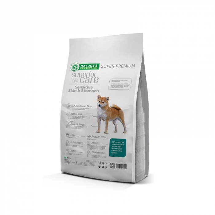 Hrana uscata pentru caini N.P. Superior Care Sensitive Skin & Stomach cu miel 10 kg [2]