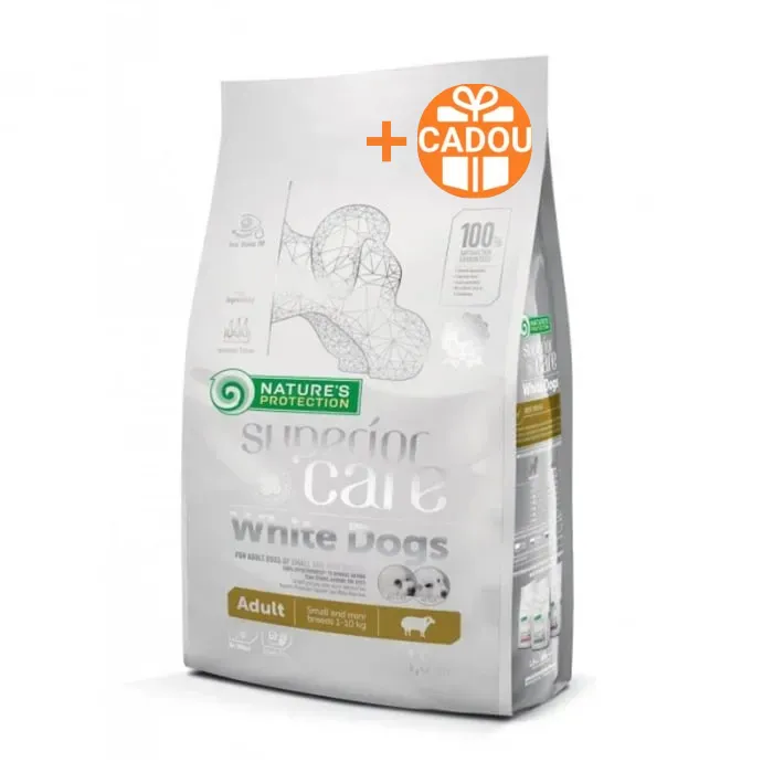 Hrana uscata pentru caini N.P. Superior Care White Dogs Mini Adult cu miel 1,5 kg