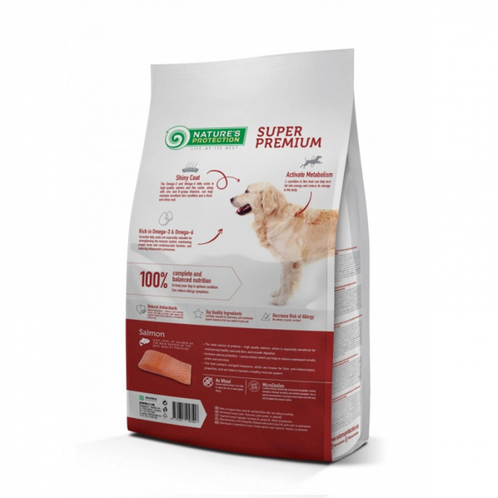 Hrana uscata pentru caini Nature's Protection Adult Extra Somon 12 kg + 3 kg GRATIS [2]