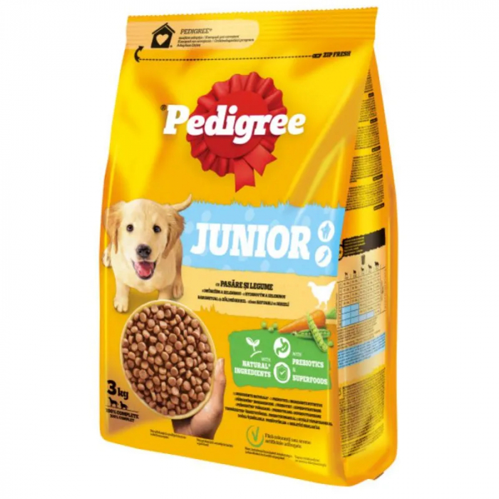 Hrana uscata pentru caini Pedigree Junior M/L cu pasare & legume 3 kg [2]