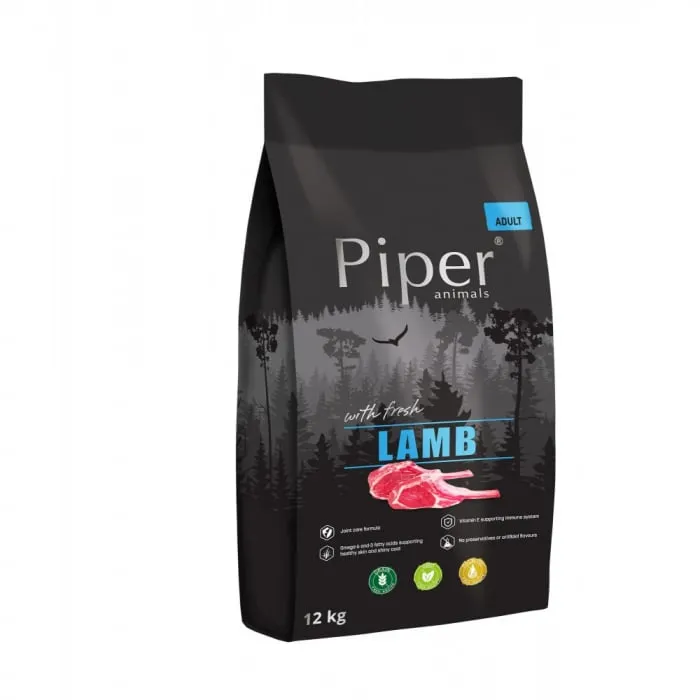 Hrana uscata pentru caini Piper Adult cu miel 12 kg