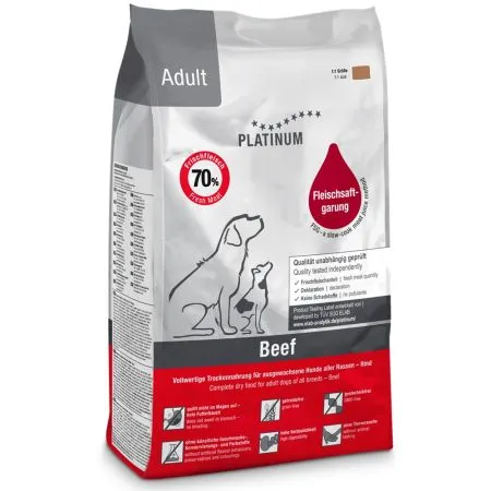 Hrana uscata pentru caini Platinum Adult cu vita
