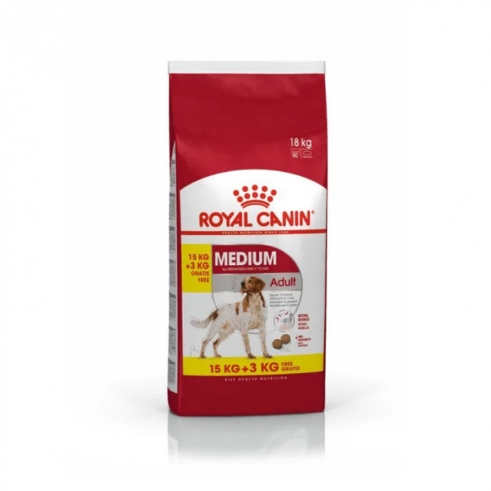 Hrana uscata pentru caini Royal Canin Medium Adult 15 + 3 kg GRATIS [2]