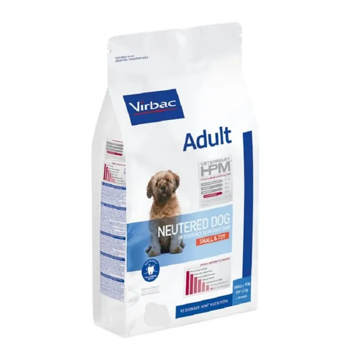 Hrana uscata pentru caini Virbac HPM Adult Neutered Small  Toy