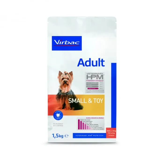 Hrana uscata pentru caini Virbac HPM Adult Small  Toy 1,5 kg