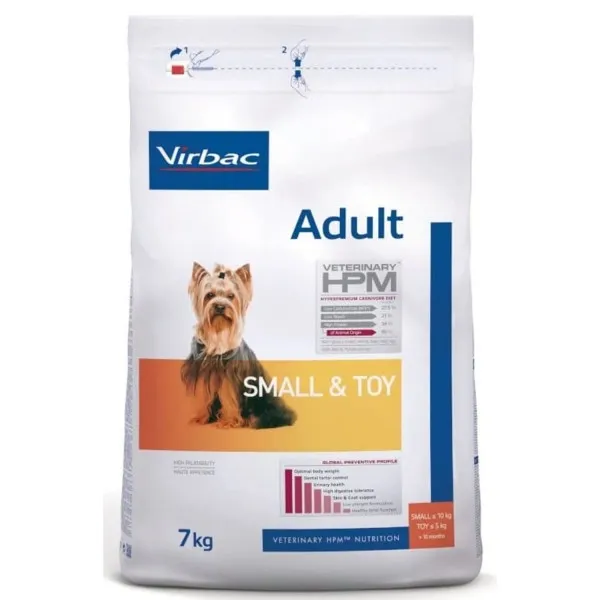 Hrana uscata pentru caini Virbac HPM Adult Small  Toy