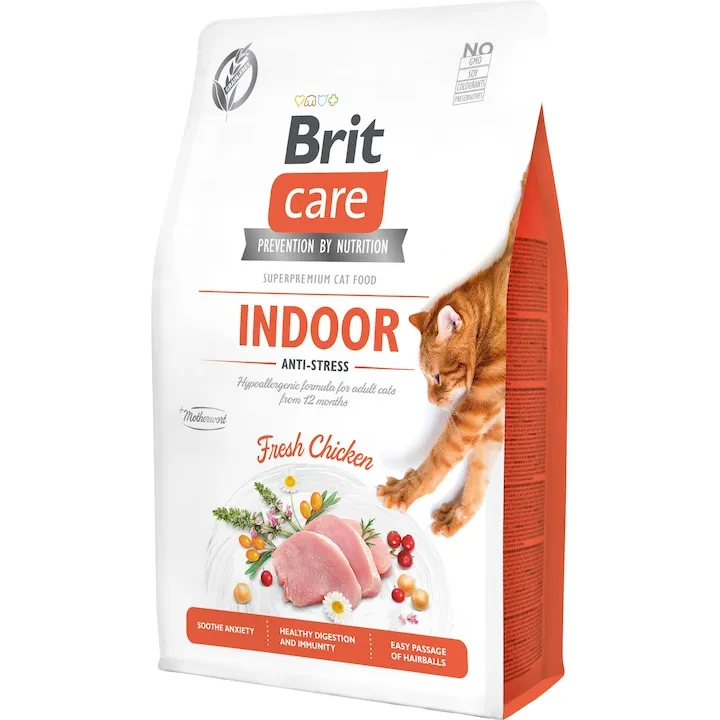 Hrana uscata pentru pisici Brit Care GF Indoor Anti - Stress