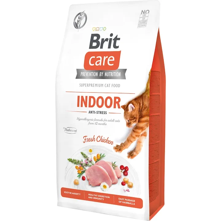 Hrana uscata pentru pisici Brit Care GF Indoor Anti - Stress