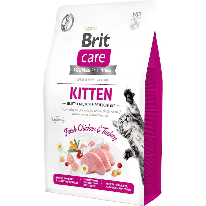 Hrana uscata pentru pisici Brit Care GF Kitten Healthy Growth  Development