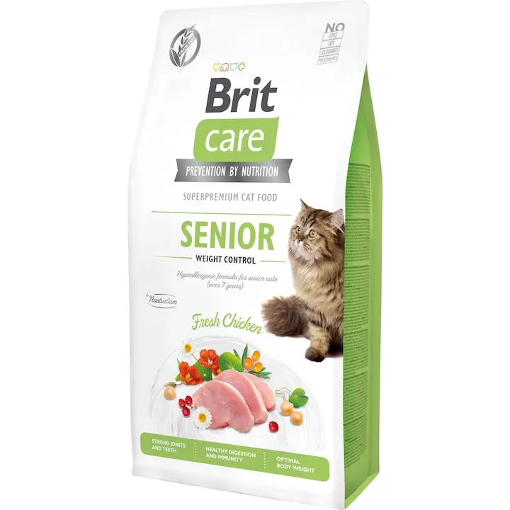 Hrana uscata pentru pisici Brit Care GF Senior Weight Control