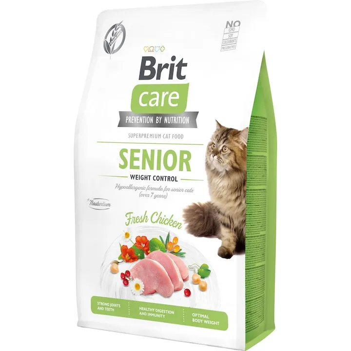 Hrana uscata pentru pisici Brit Care GF Senior Weight Control