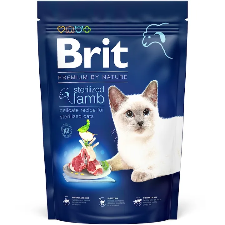 Hrana uscata pentru pisici Brit Premium by Nature Sterilized cu miel