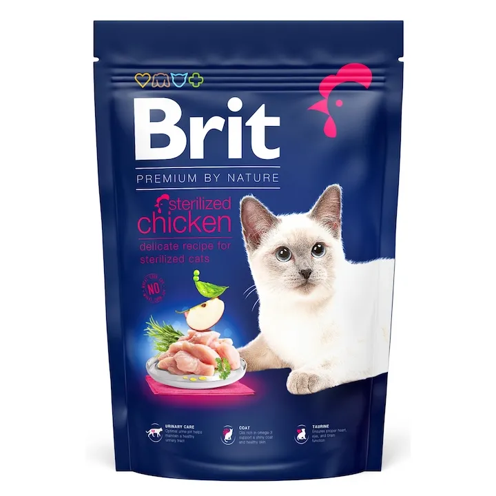 Hrana uscata pentru pisici Brit Premium by Nature Sterilized cu pui