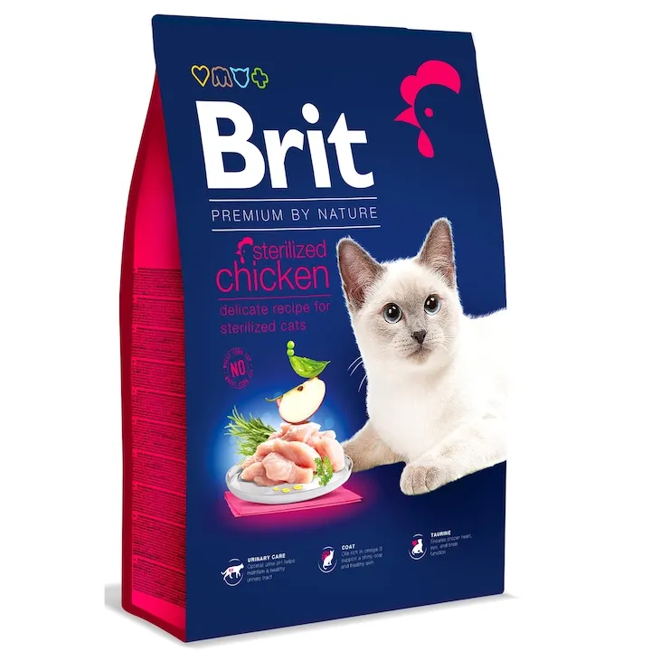 Hrana uscata pentru pisici Brit Premium by Nature Sterilized cu pui