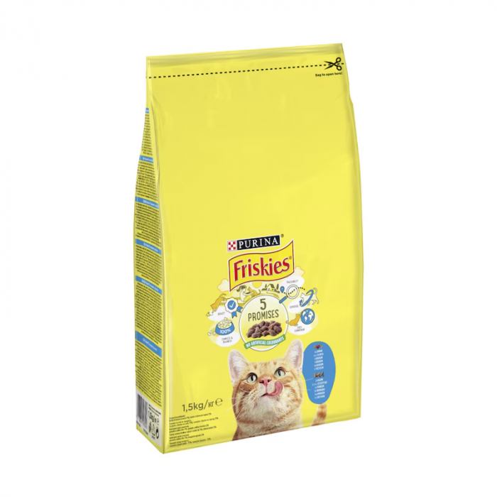 Hrana uscata pentru pisici Friskies Adult cu somon & legume 1,5 kg [2]