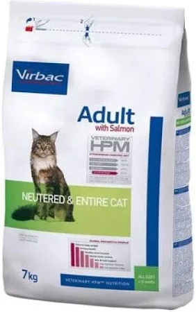 Hrana uscata pentru pisici HPM Adult Virbac Neutered  Entire cu somon