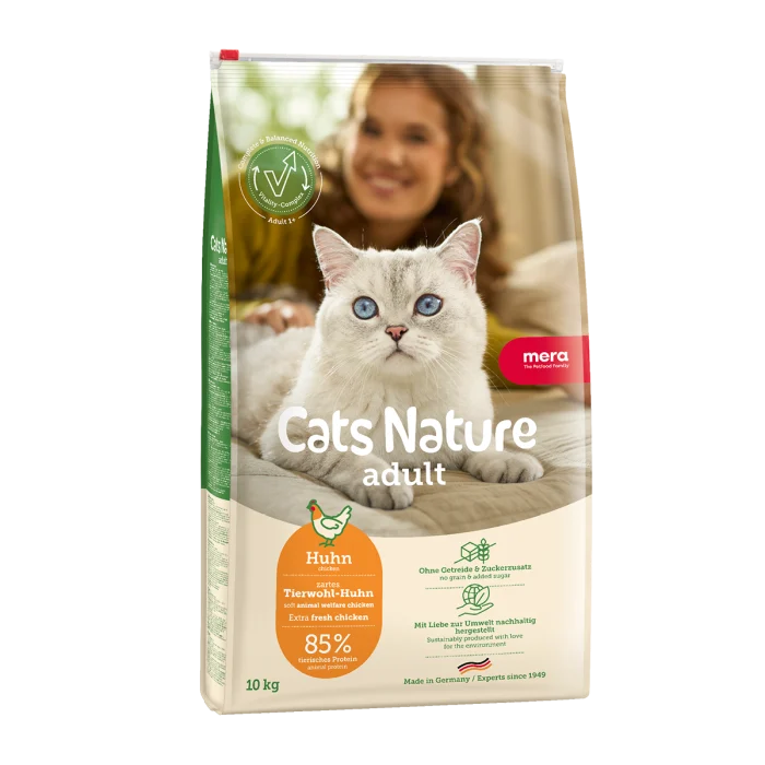 Hrana uscata pentru pisici Mera Cats Nature Adult cu pui 2 kg