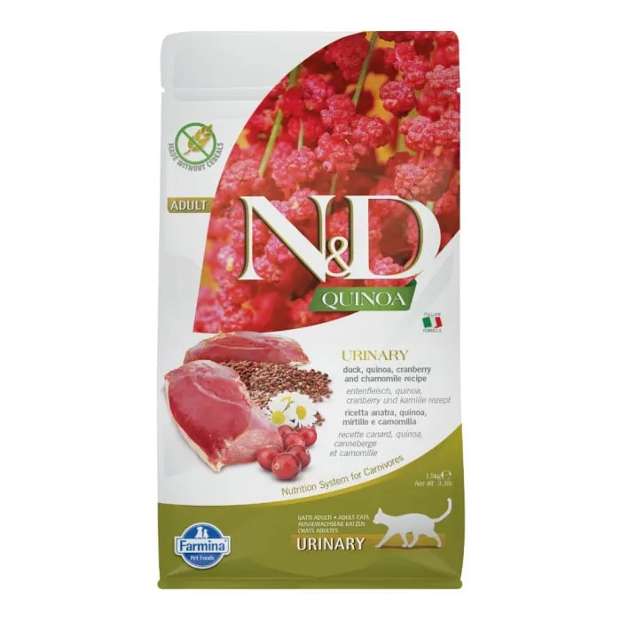 Hrana uscata pentru pisici ND Quinoa Urinary cu rata 1,5 kg