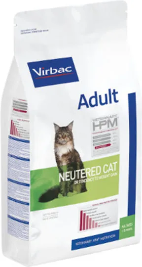 Hrana uscata pentru pisici Virbac HPM Adult Neutred 1,5 kg