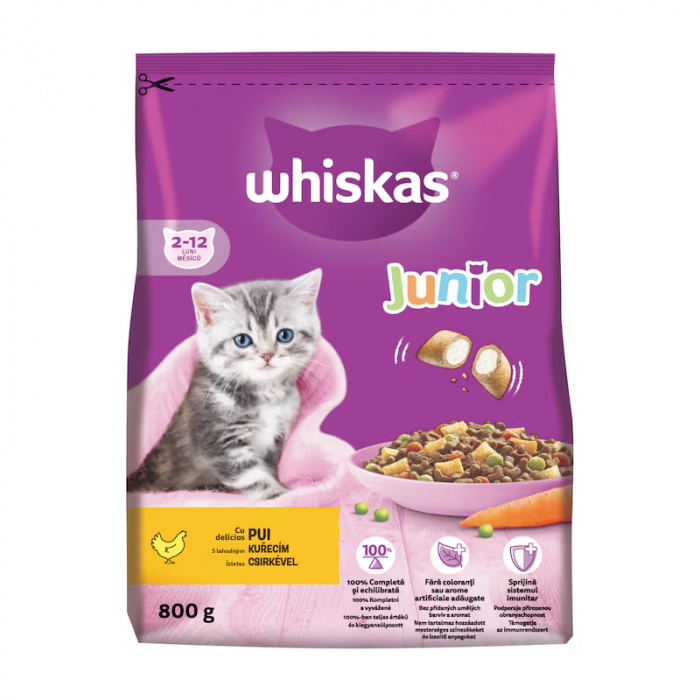 Hrana uscata pentru pisici Whiskas Junior cu pui 800 gr [2]