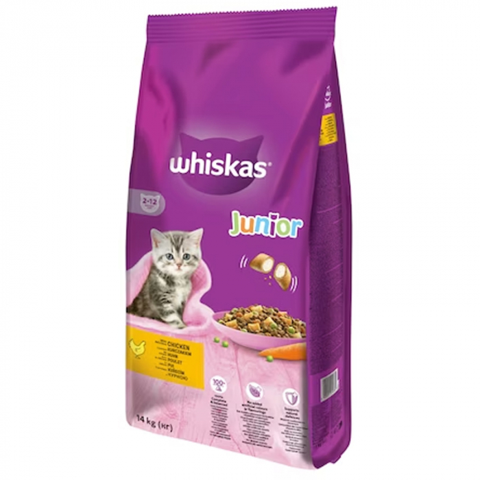 Hrana uscata pentru pisici Whiskas Junior cu pui 14 kg [2]