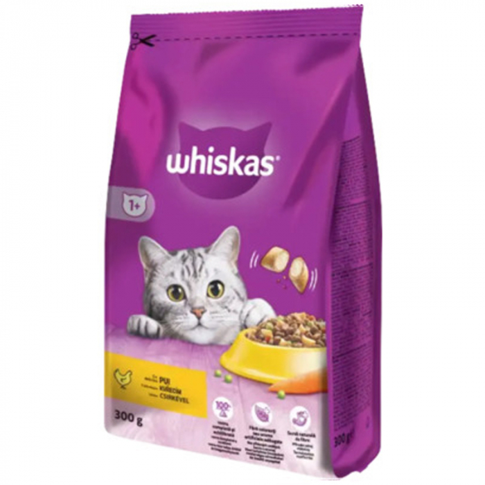 Hrana uscata pentru pisici Whiskas cu pui 300 gr [2]