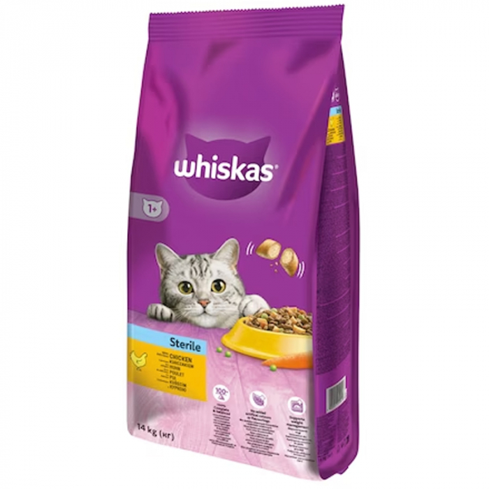Hrana uscata pentru pisici Whiskas Sterile cu pui 14 kg [2]